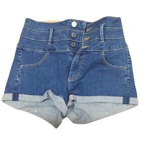 Brand New Garage Ultra High Waisted Denim Blue Jean Shorts